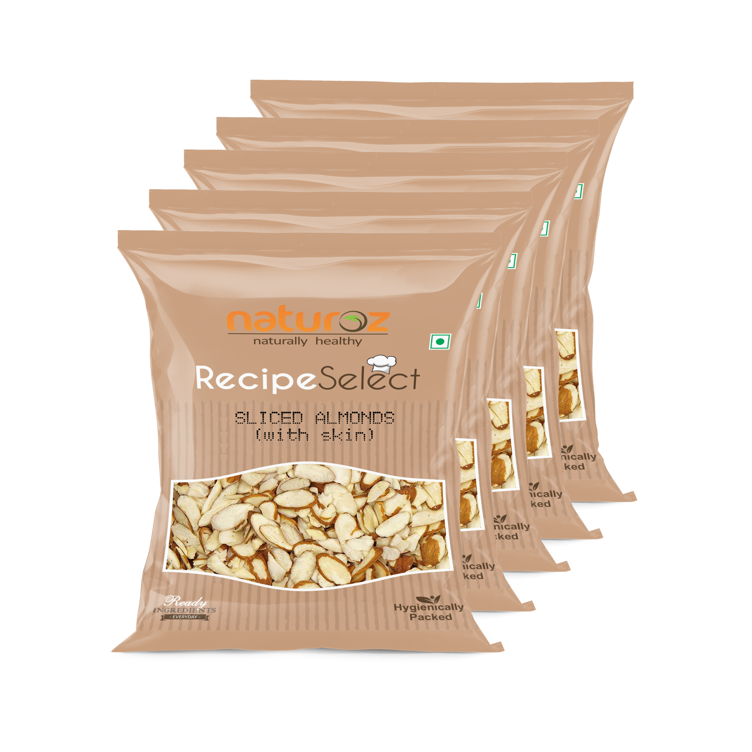 Naturoz Recipe Select Sliced Almonds (With Skin) 1000g (200g x 5) (Copy)